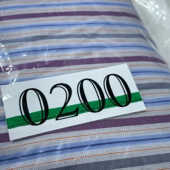 Alan Flusser Shirt Long Sleeve Button Down Mens XL striped 0200 - Picture 7 of 7